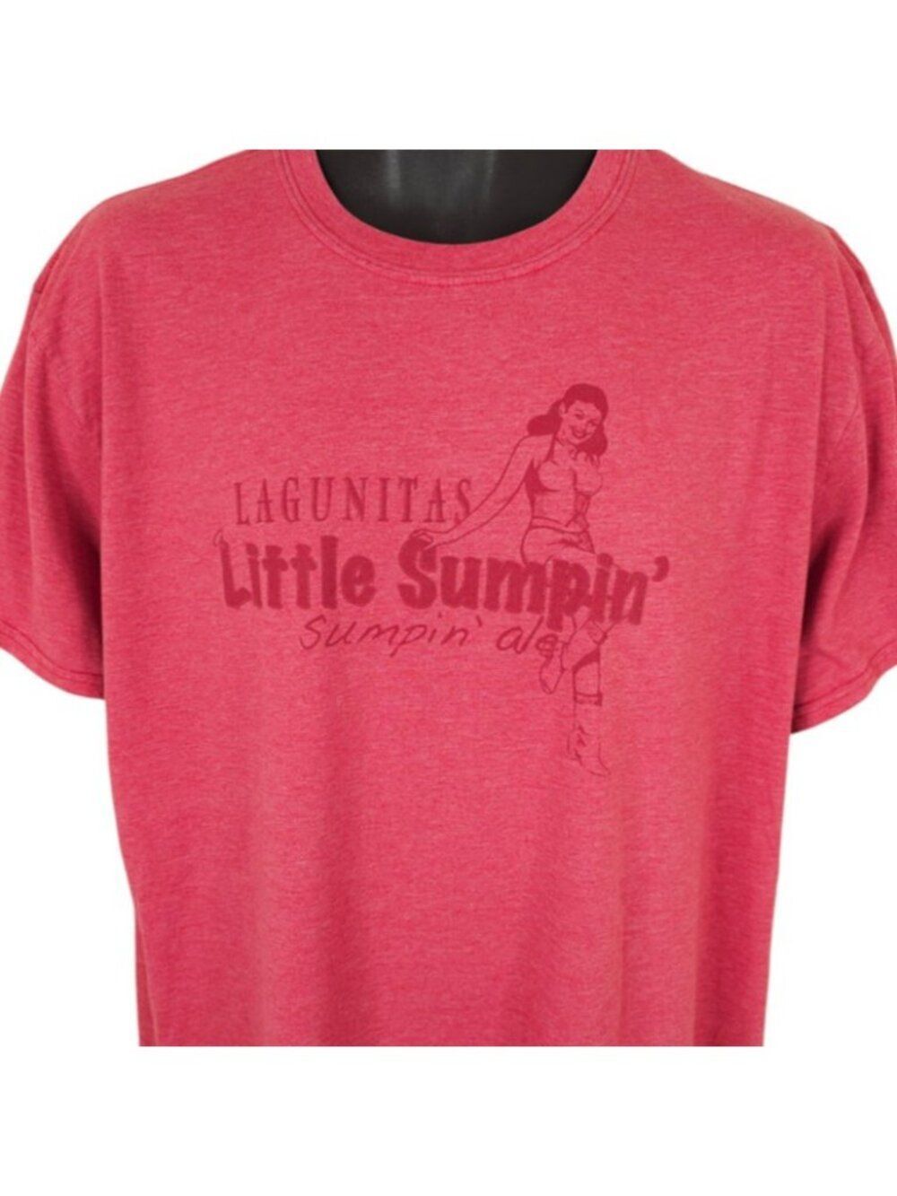 Lagunitas Brewing T Shirt Mens Size XL Red Little Sumpin Sumpin Ale Beer